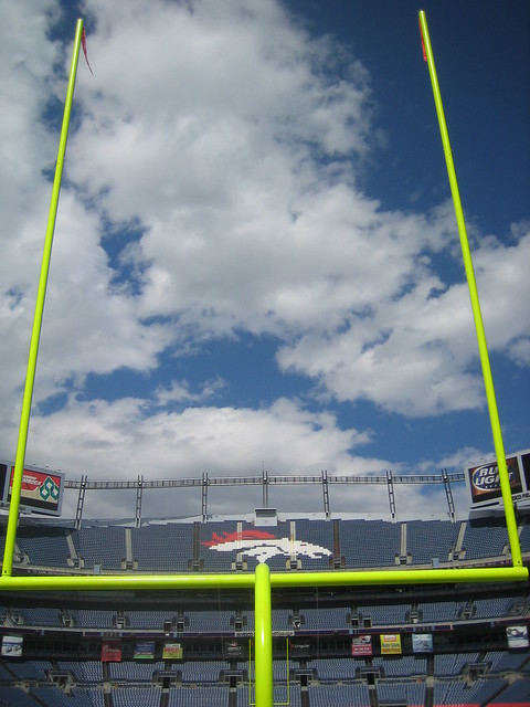 Goalposts must be painted either white or yellow Goalposts must be painted either white or yellow