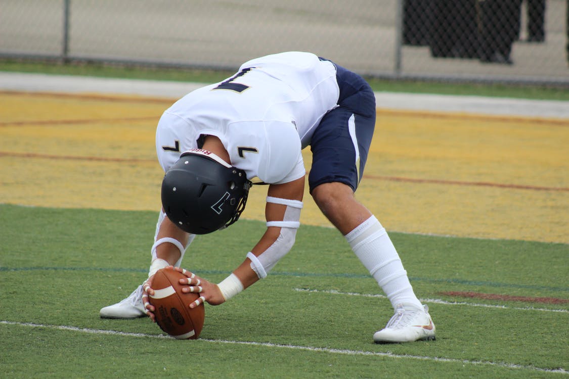 A snapper is in a vulnerable position when snapping the ball A snapper is in a vulnerable position when snapping the ball